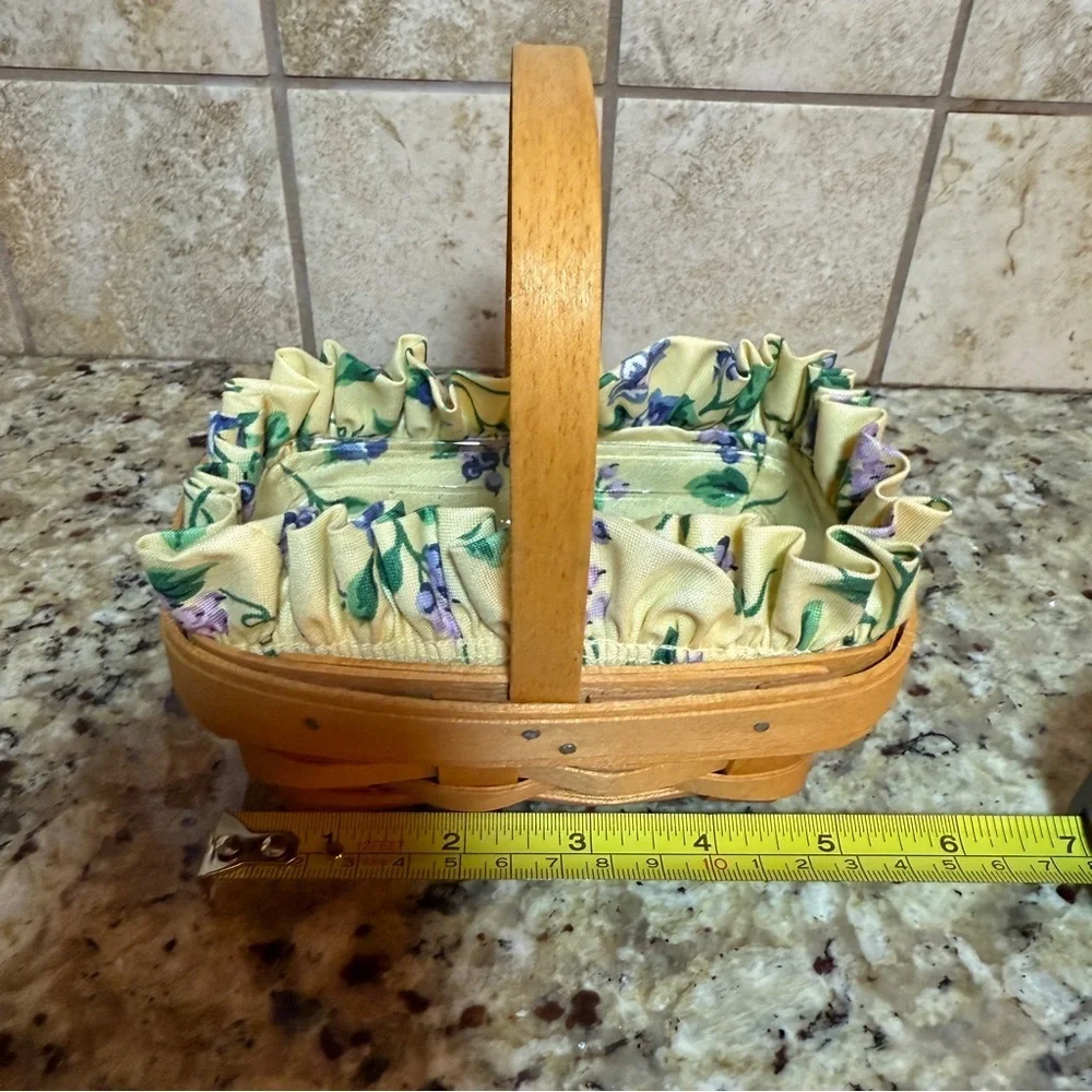 1996 Longaberger Basket  American Cancer Society Edition Rose Liner Protector